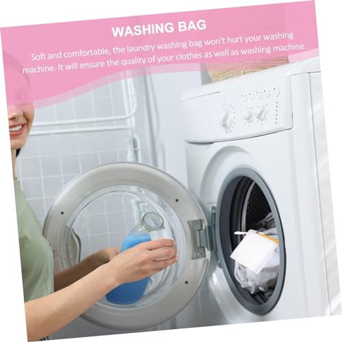 Bolsa de lavado de lavadora plegable y resistente con malla protectora 7