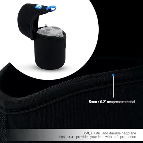 JJC Durable Mirrorless Camera Lens Case Protective Case Bag Backpack for Canon RF 50mm F1.8 EF-M 15-45mm F3.5-6.3 Sony 24mm F2.8 35mm F1.8 Fuji XF 35mm F2 and other Lens below 2.56\" X 3.07\"(D x L) - Thumbnail 3