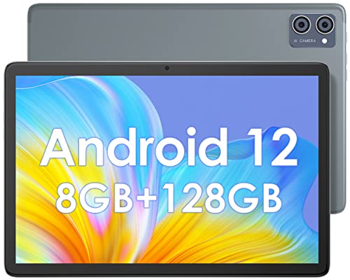 JUMPER Tablet 10 Pulgadas Android 12, 8 GB RAM 128 GB ROM (1 TB TF), Octa-Core, 2,4 G/5 G WiFi/1920 x 1200 IPS/Cámaras 13MP+8MP/6000mAh/BT5.0/GPS/OTG/Google GMS