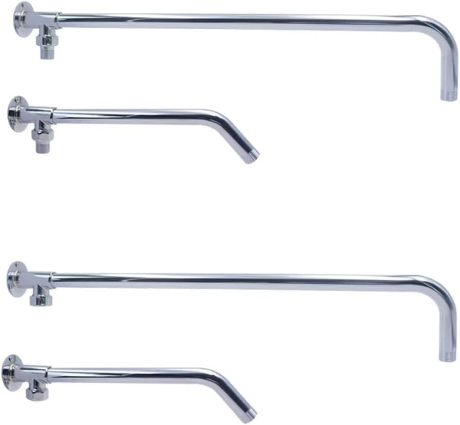 Generic Wall Mounted Ceiling Shower Arm Extension Rod Stainless Steel Shower Head Holder Fixed Bathroom Pipe Faucet Accessories, 45 degree-32cm-A