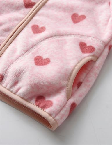 Image of Kids Printed Fleece Jacket Sherpa Lined Lightweight Zip | Toddler Baby Boys Girls Autumn Winter Warm Outerwear Soft Polar Fleece Car Seat Friendly Zip Up Coat