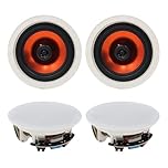 Herdio 8 Inch 800 Watts High Power Ceiling Speakers - Flush Mount, Crisp Sound for Home Theater, Living Room, Office, Kitchen & Covered Patio（2 Paris)