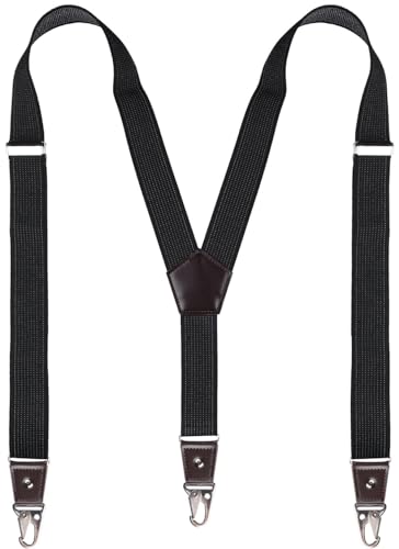 Image of Suspenders for Men with Snap Hooks Adjustable 1.4 inch Wide