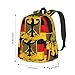 SEOCKA Germany Coat Of Arms German Flag Laptop Commuter Backpack Shoulder Bag Casual Back Pack Daypack Bags With Side Pockets For Work Travel Daily Use
