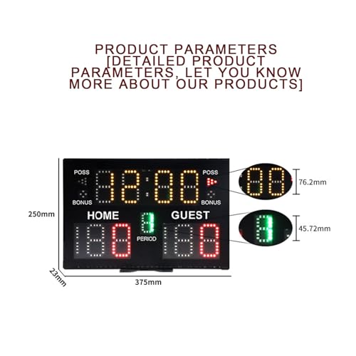 Marcador digital multisport con control remoto negro miniatura 5