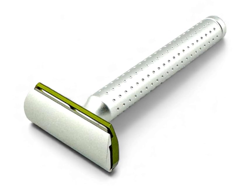Image of Parker Safety Razor - The AeroShave, CNC Aluminum Double Edge Safety Razor & 5 Blades, Precision Blade Exposure for a Comfortable Shave, For Men & Women. Mild Aggression
