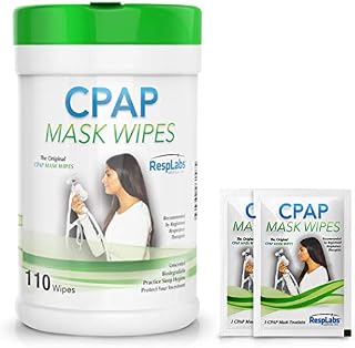 RespLabs Medical CPAP Mask Wipes - [110 Pack Bottle Plus 2 Individual Packs]