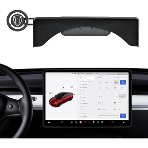 Topfit for Tesla Model 3 Y Monitor Magnetic Phone Mount and Sunglasses case Fixed Clip Safety Car Cell Phone Holder Stand for Tesla Accessories Cover