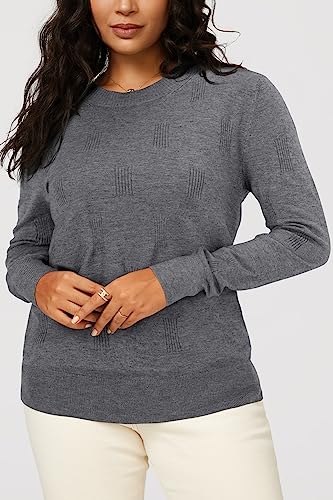 Image of Arach&Cloz Women's Soft Knit Sweater Fall Dressy Casual Pullover Tops