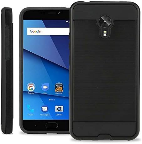 BLU Vivo 8 Case, Drop Protection Hybrid Dual Layer Armor Protective Case Cover for BLU Vivo 8 (Black)