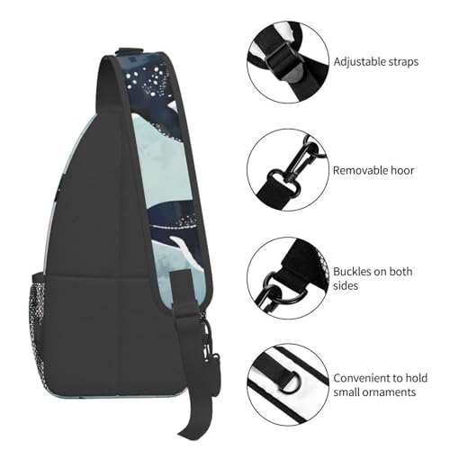 Bolso Cruzado Whale para Hombre y Mujer Negro miniatura 5