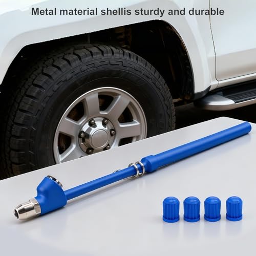 Image of Semi Truck Tire Pressure Gauge,Dual Head Tire Gauge for Tires Pressure Range 150 PSI /10 Bar, Air Pressure Gauge with 4 Caps for Semi Truck, RV, Car, Motorcycle