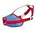 Basket Muzzle for Dogs, Prevents Biting Chewing Barking, Soft Breathable Design with Adjustable Strap, Allows Panting and Drinking, Great for Training Grooming Vet Visits (Red-Blue, Extra Large)