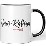 JUNIWORDS Tasse, Heidi-Kathrin, die Wundervolle, Schwarz (5242246)