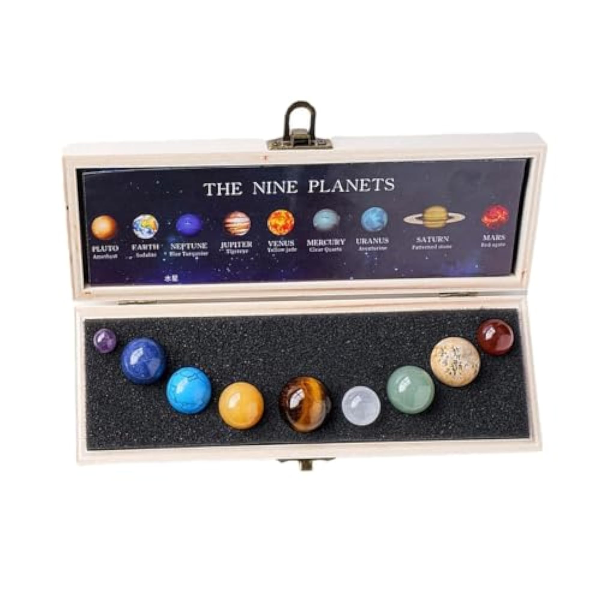 Handmade Natural Gemstones Outer Space Planets for Kids