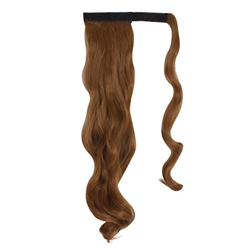 MapofBeauty 20 Inch/50cm 2 Pack Charms Long Curly Daily Use Winding Ponytail Wig (Brown)
