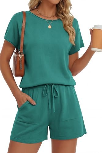 PRETTYGARDEN Two Piece Set for Women Summer Lounge Sets Shorts An...