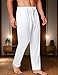 Lonxu Mens Satin Pyjamas Pants Sleep Bottoms Lounge Pants S~4XL