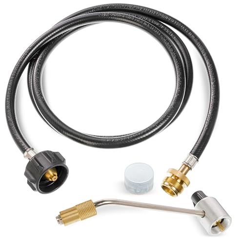 BlueStars 5430 Camping Stove Regulator with 6 FT Propane Adapter Hose - Connect 5lb - 20lb Large Propane Tank for Coleman Stoves & Grills Fold N Go Stove Accessories (NOT for Roadtrip LXE Grills)