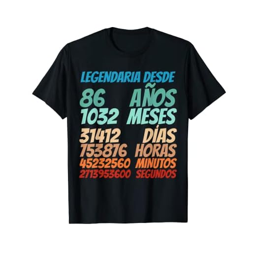 Legendario desde 86 años 86 cumpleaños mujeres hombres Camiseta