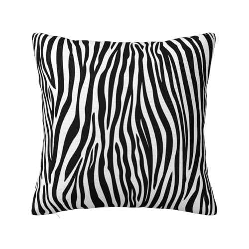 Mexpekil Housse de coussin motif zèbre pour canapé, jardin, extérieur, 60 x 60 cm