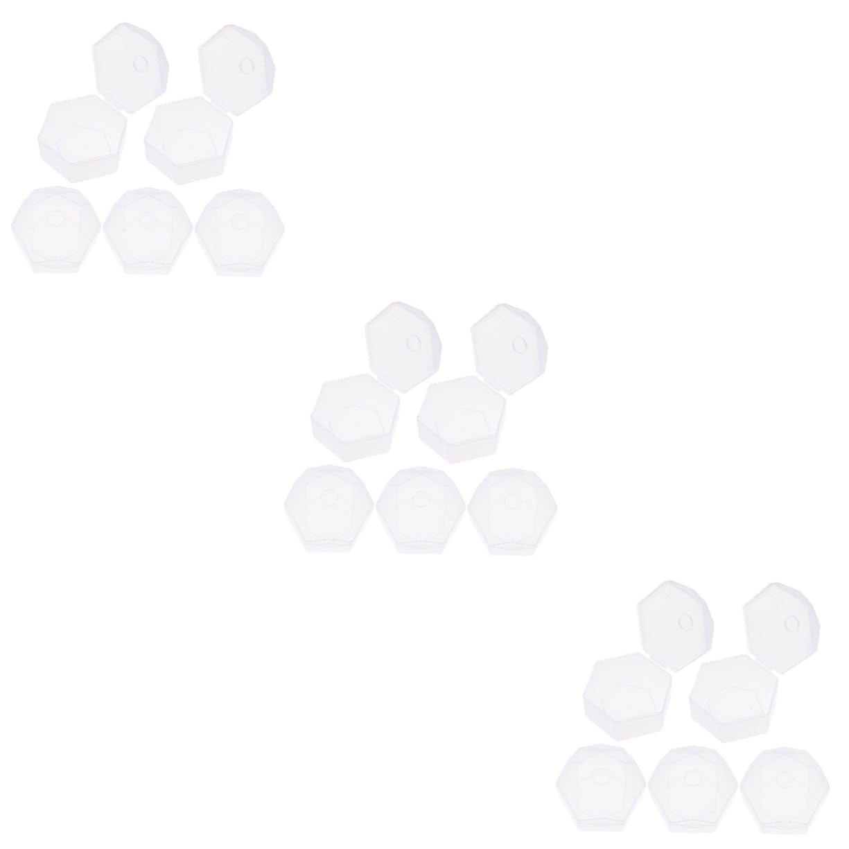 YARNOW 3sets 5pcs Transparent Pacifier Packing Box Portable Multi Purpose Storage Cases for Pacifiers Items Smooth Edge Design Convenient for Travel and Everyday Use 5pcs*3