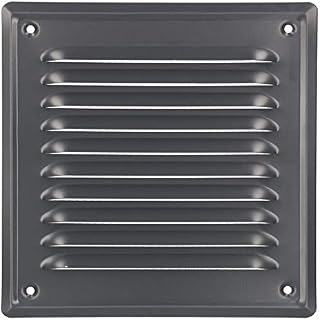 KOTARBAU® Kratka wentylacyjna kominowa z siatką w kolorze jasny antracyt 165 x165 mm.