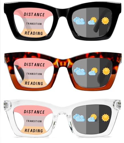 Hubeye Gafas de lectura para Mujeres de Moda Anteojos de lectura con Bisagra de resorte ultraligeras anti luz azul (Negro+Rayas+Transparente, 1.50)