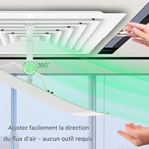 Deflector de ventana para aire acondicionado que elimina el viento directo 4