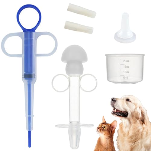 ペット 投薬器 給水 摂食ツール シリンジ 介護補助 犬猫用 小型動物 補助 注入器 経口投薬器ペット薬用品 押し込み タイプ ジェントルフィーダー 多機能 流動食/液状の薬/錠剤やカプセル適用 便利な道具 ソフトプラスチック素材(6点 セット)