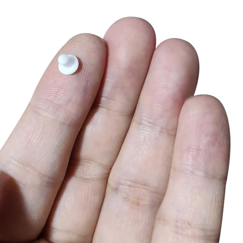 Image of MECCANIXITY Silicone Snap in Locking Hole Plugs Rubber Panel Seal Cover Flush Type Panel Round for Kitchen Rubber Bulkheads Waterproof Sealing Plugs 2.5mm /0.1 Inch Diameter White,Pack of 30