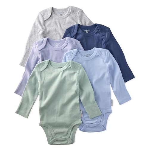 Image of Butterblu Blake 5-Pack Long Sleeve Bodysuits 100% Organic Cotton Baby Clothes for Boys and Girls