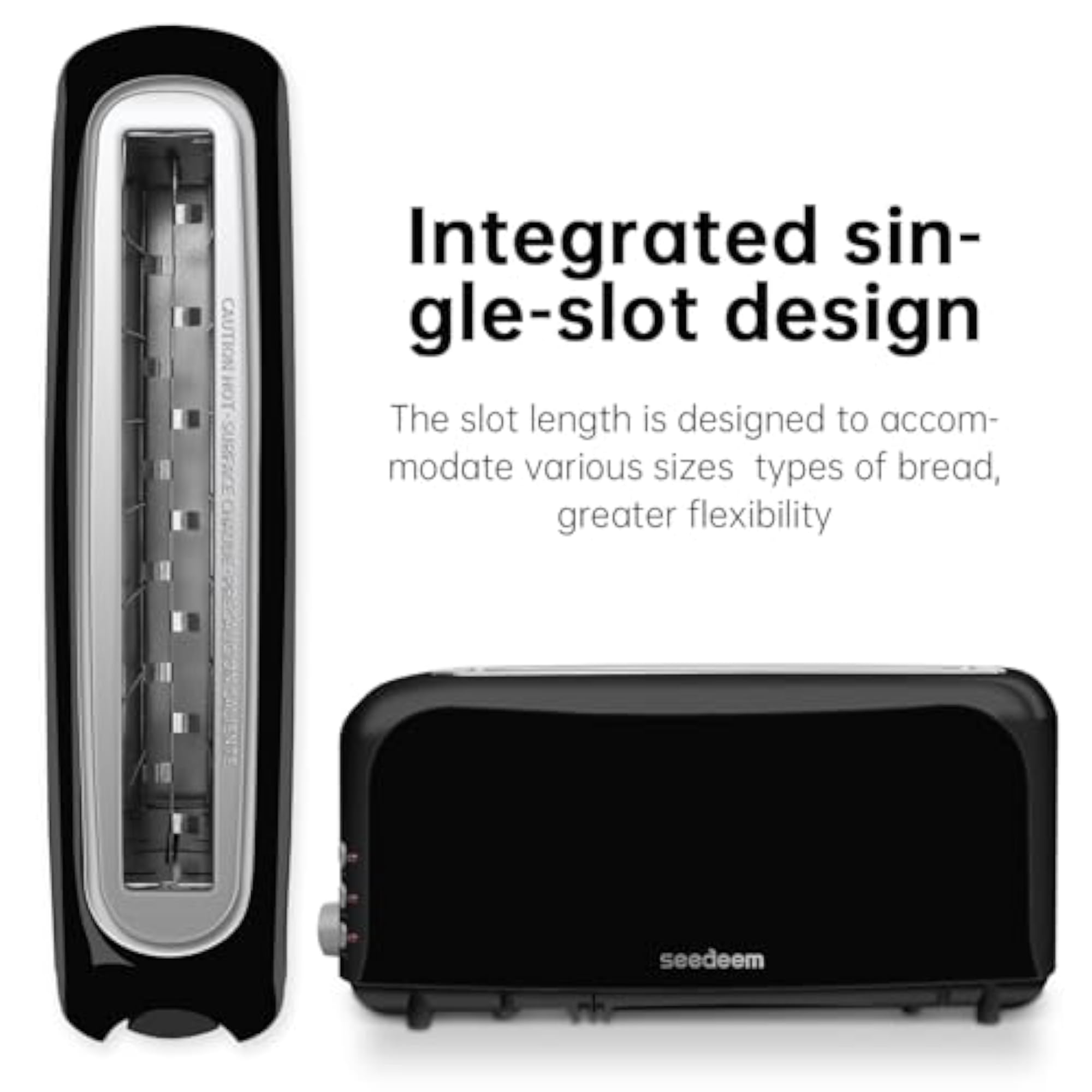 2-Slice Slim Toaster with 6 Shade Settings and Auto Shut-Off
