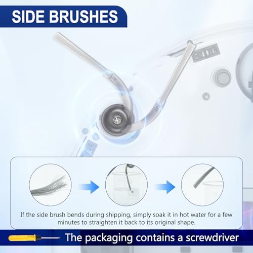 34 Pcs Qrevo S5V Replacement Accessories Compatible with Roborock Qrevo Curv/S5X/Edge/Edge S5A/Qrevo S5V Robot Vacuum, 2 Mainbrush, 6 Scent Tablets, 4 HEPA Filters,6 Dust Bags, 6 Mop Pads,6 Side Brush - 3