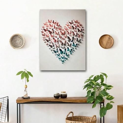 Affiche papillon minimaliste XBTYKPB 40x60cm sans cadre