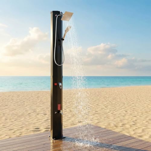 TLSUNNY 16‑Gallon Solar Heated Outdoor Shower