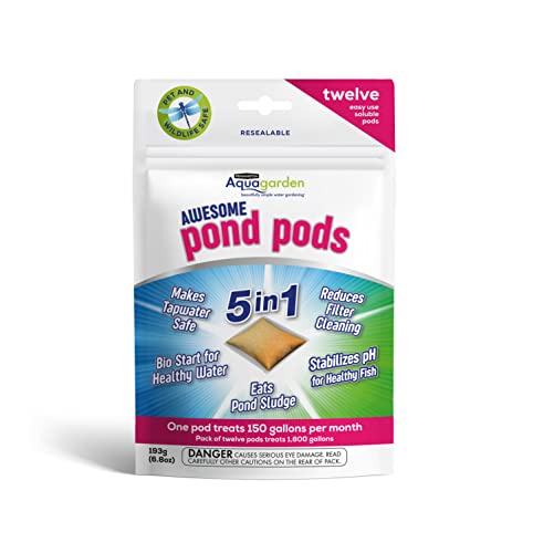 Awesome Pond Pods Eats Pond Sludge Makes Tapwater Safe Reduces Filter Cleaning 12 Pack