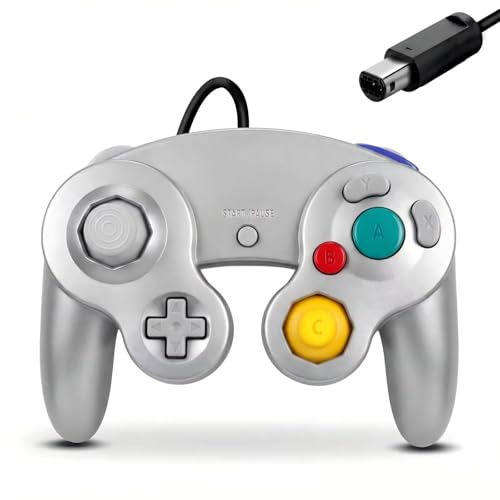 Image of FIOTOK Gamecube Controller,Wired Controller for Wii & Gamecube (Sliver)