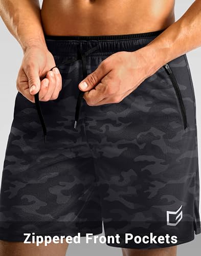 Image of G Gradual Men's Gym Workout Shorts Zipper Pockets 5 inch / 7 inch Quick Dry Breathable Runing Athletic Short for Men