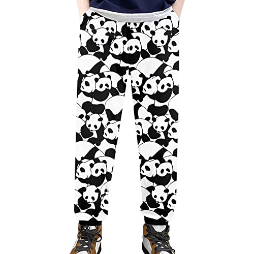 SEANATIVE Kids Casual Sweatpants with Pocket High Waisted Athletic Joggers Pants Sportswear