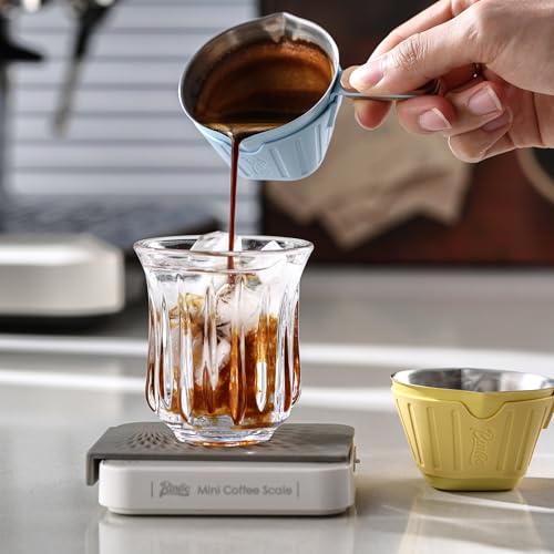 Vaso medidor espresso de acero inoxidable con mango de madera 90 ml miniatura 7