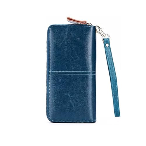 LIOONS Wallet New Women's Leather Wallet Retro Simple Trifold Card Holder Unisex Large Capacity Compartment Coins Pocket Long Coin Purses Tear-Resistant3