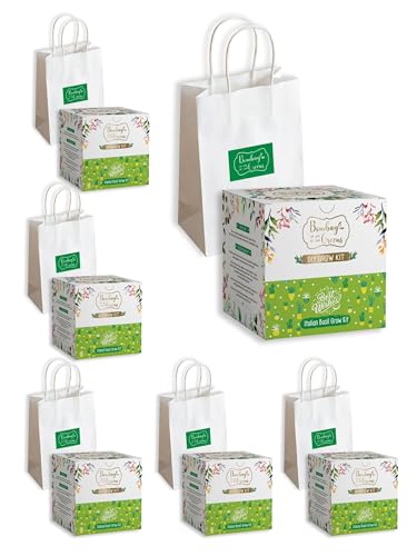 Image of Italian Basil Gardening Kit | Pack of 6 DIY Grow Kit and 6 Gifts Bags for Home Garden | Combo for Gardening | Grow Your Own - Birthday Return Gifts for Plant Lovers