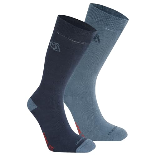 Craghoppers Trekkingsocken NosiLife TwinPck 2 Paar Insektenabweisend, Farbe:Blau, Größen Socken:36-38