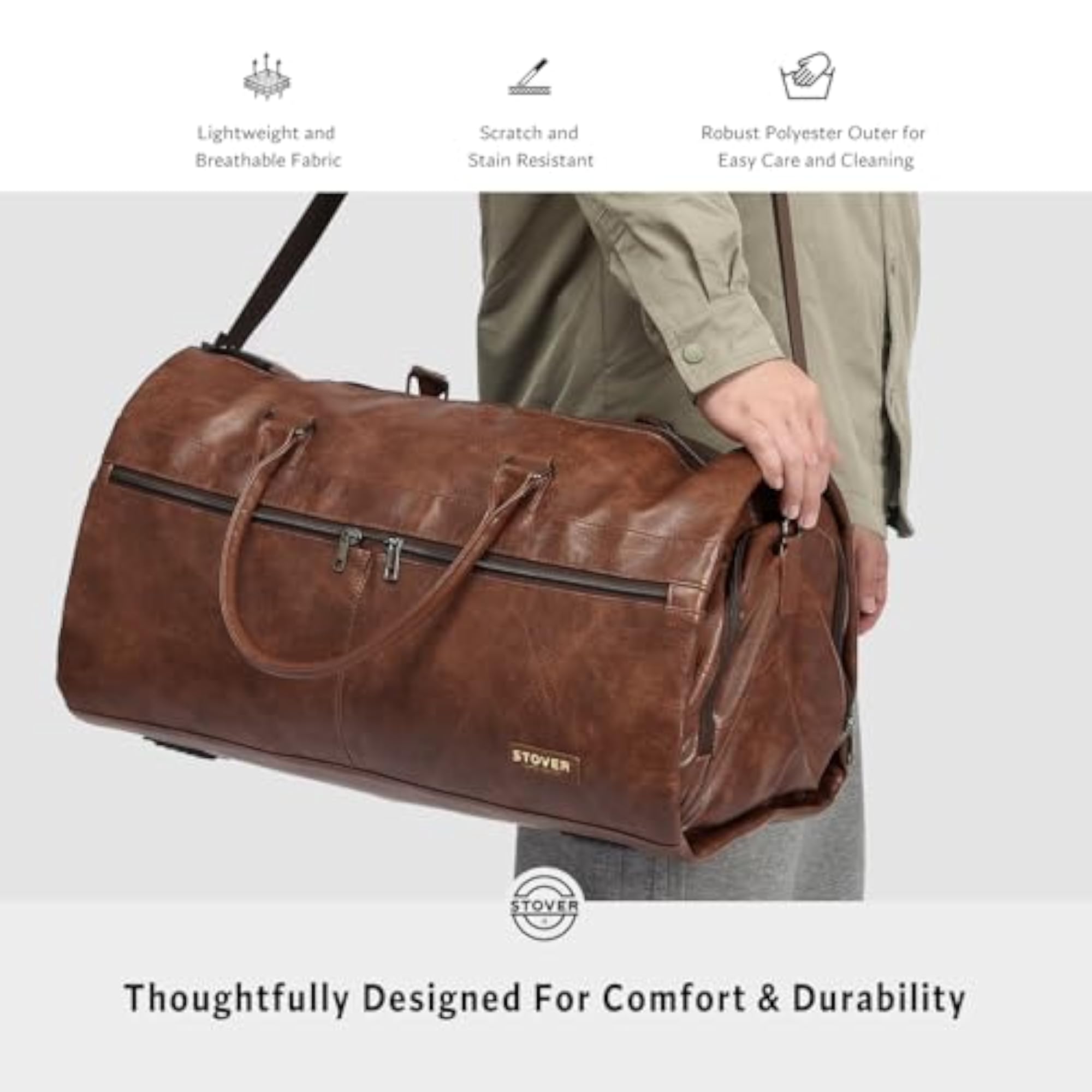 Garment Travel Duffle Bag, Large 2-in-1 Convertible