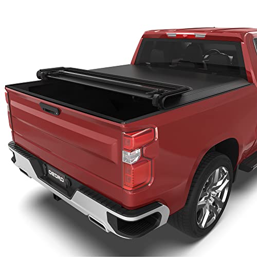 Image of OEDRO Soft Quad-Fold Tonneau Cover for 2019-2026 Chevy Silverado 1500 5.8ft