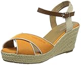 sommerlich elegant Tom Tailor Damen 1190104 Keilsandale, orange, 43 EU