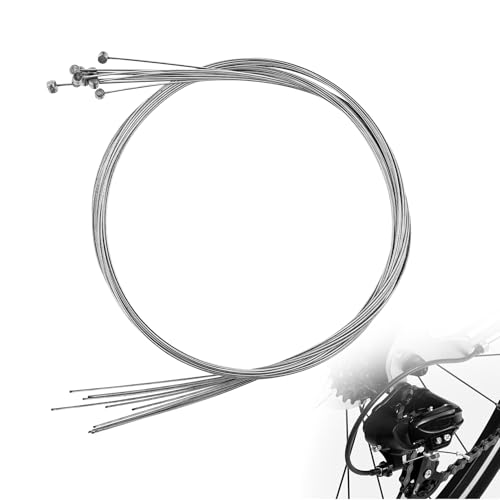 10 PCS Bike Brake Cable, 1.8m Bicycle Brake Inner Wire, Stainless Steel Inner Brake Wire for MTB, Road Bike, Mountain Bicycle, Cycling Brake Cable Replacement, Gear Cables for Bicycles