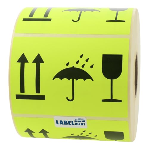 105 x 74 mm, Oben/Nässe/zerbr., 1.000 Etiketten