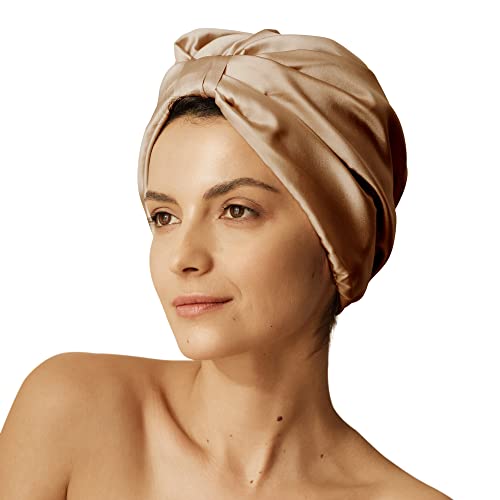 Sleep & Glow Silk Hair Turban Luxury Cap for Sleeping